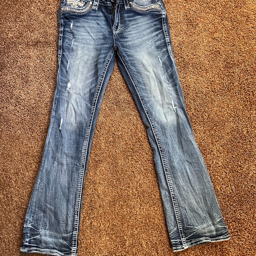 Rock Revival Faded Blue Boot Cut Jeans